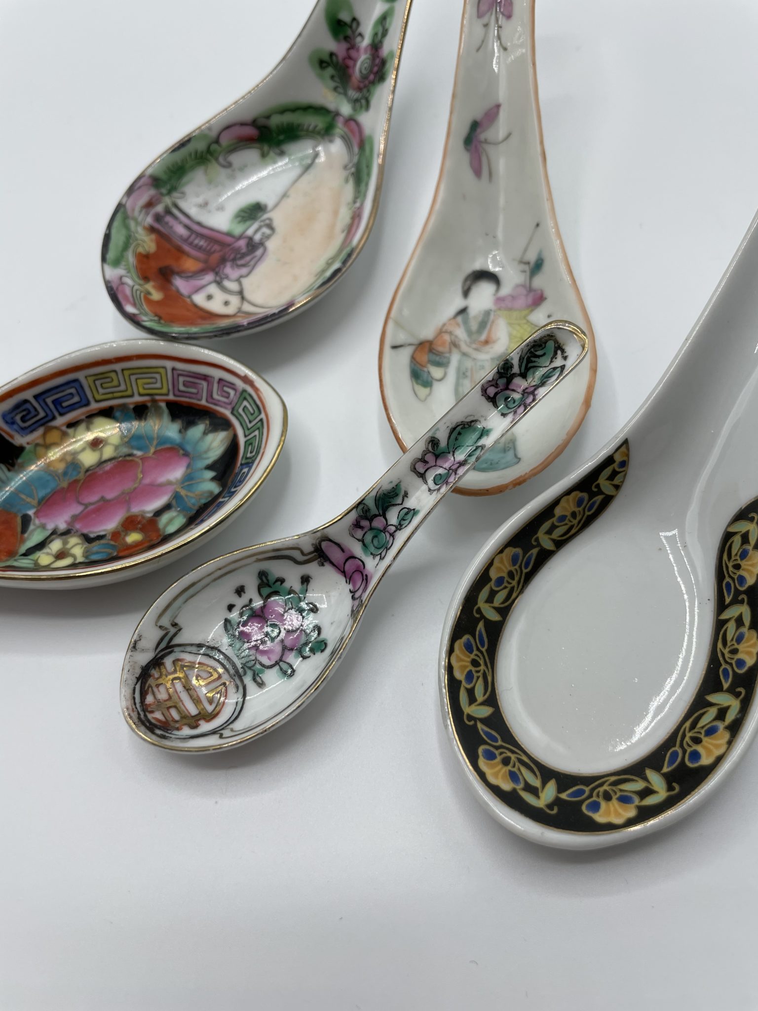 Lot De 5 Cuillères Asiatiques En Céramique - Pour Riz, Soupe, Dessert, Design Simple Et élégant