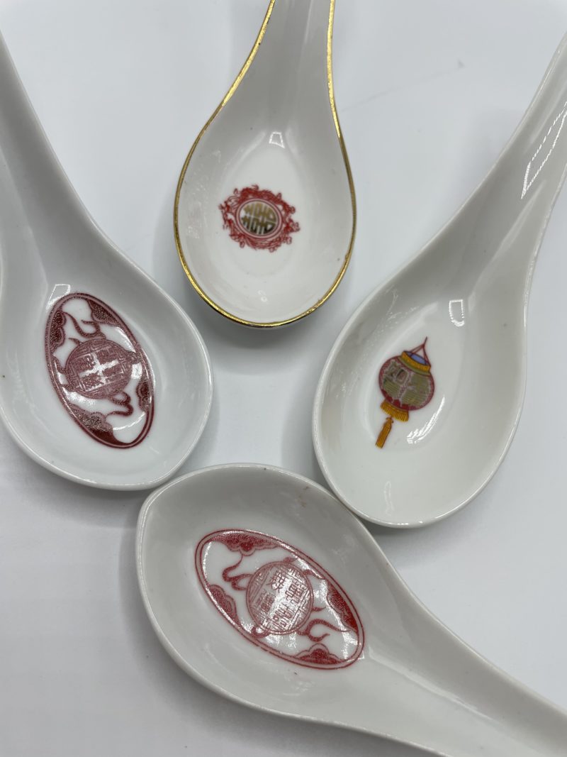 Lot de 4 cuillères à soupe chinoise – Image 2