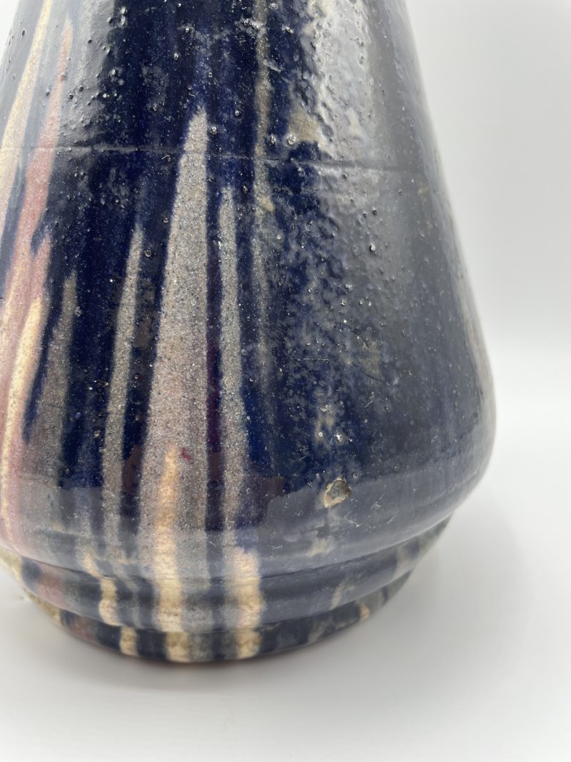 Vase poterie bleu marine et rose – Image 2