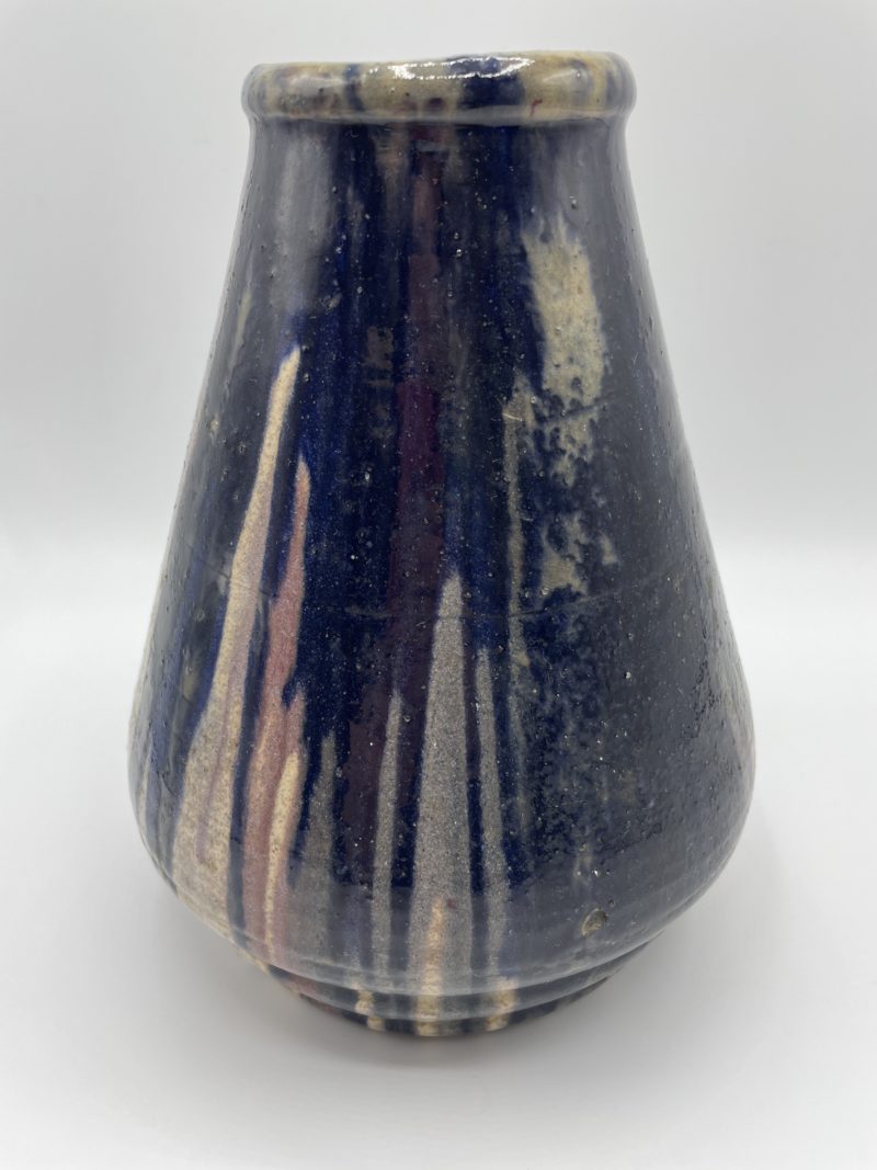 Vase poterie bleu marine et rose – Image 3