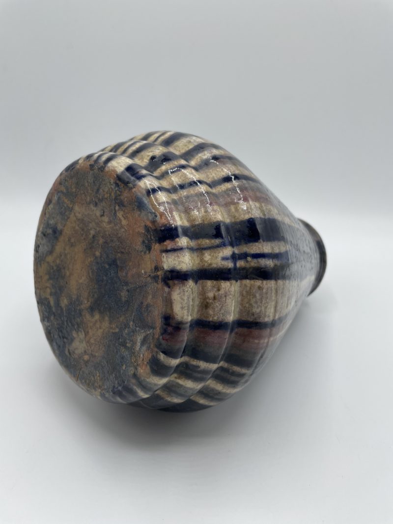Vase poterie bleu marine et rose – Image 4