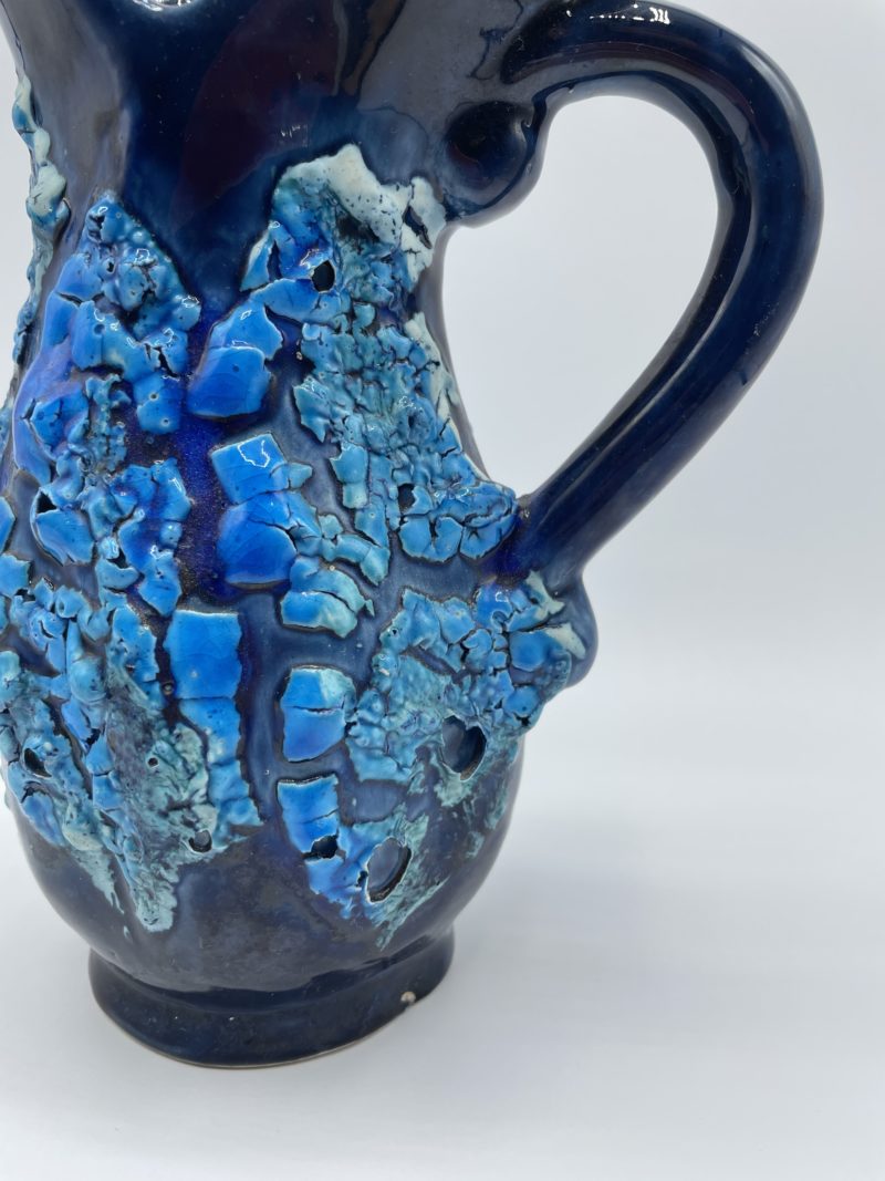 Vase et cruche bleus VALLAURIS – Image 3