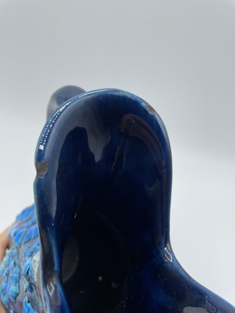 Vase et cruche bleus VALLAURIS – Image 2