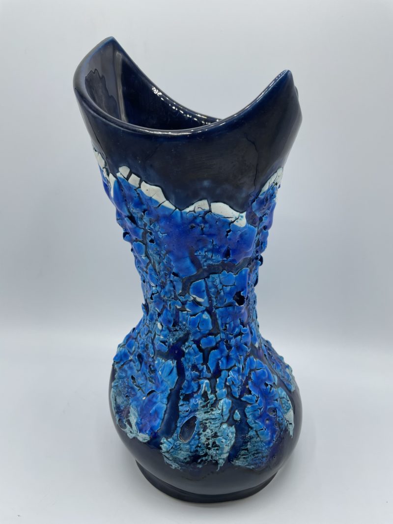 Vase et cruche bleus VALLAURIS – Image 8
