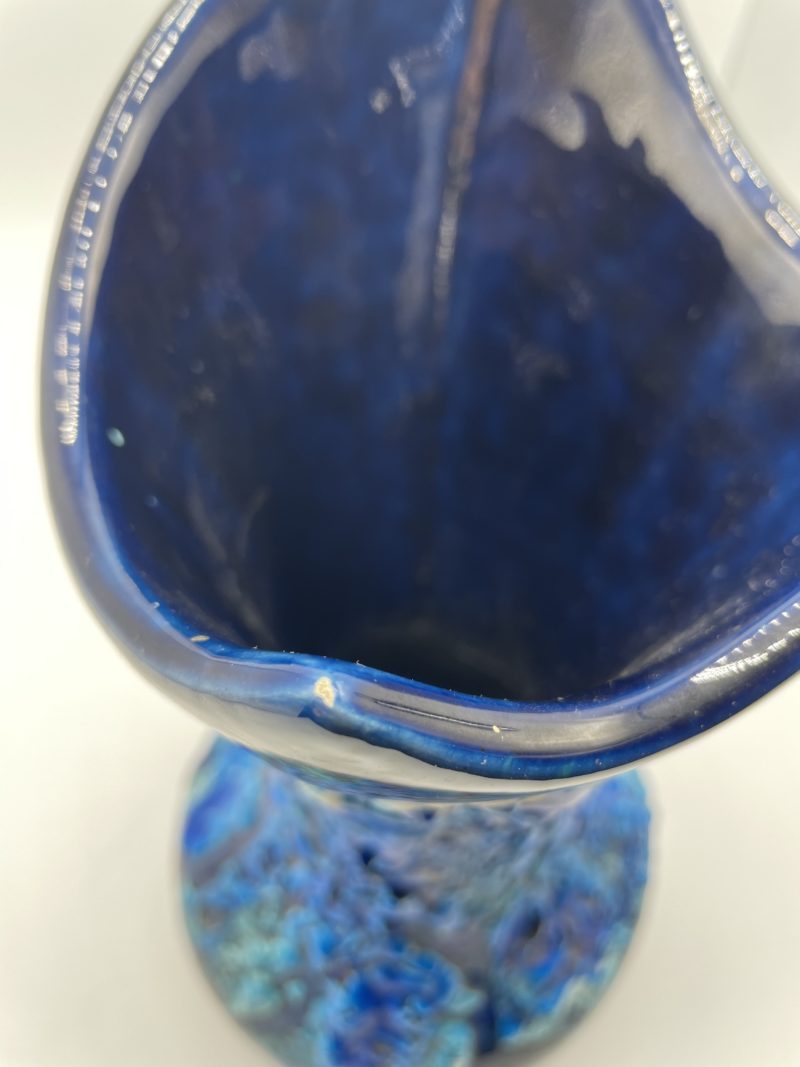 Vase et cruche bleus VALLAURIS – Image 9