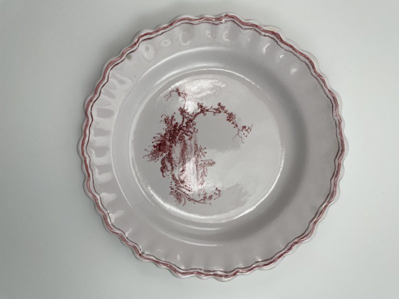 Duo d'assiettes de collection bleues et roses – Image 5