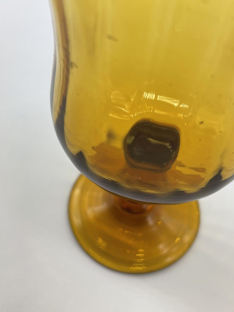 Lot de 4 verres à pied ocre – Image 2