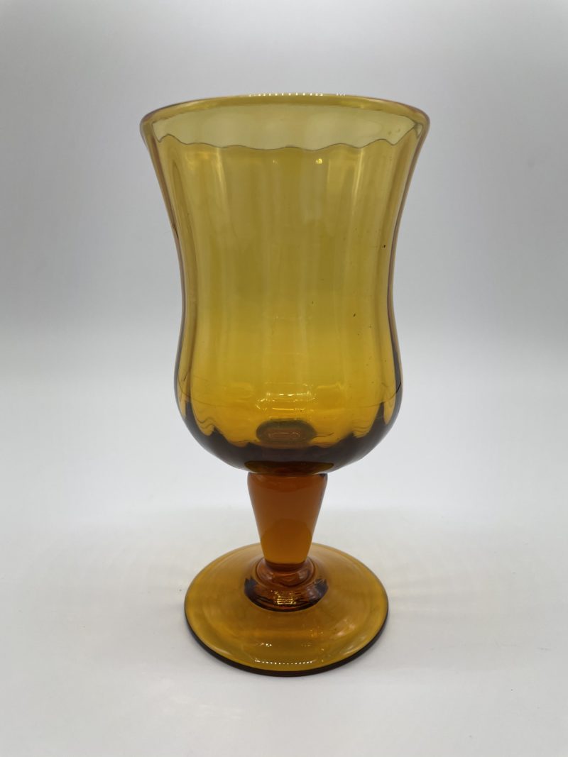 Lot de 4 verres à pied ocre – Image 4