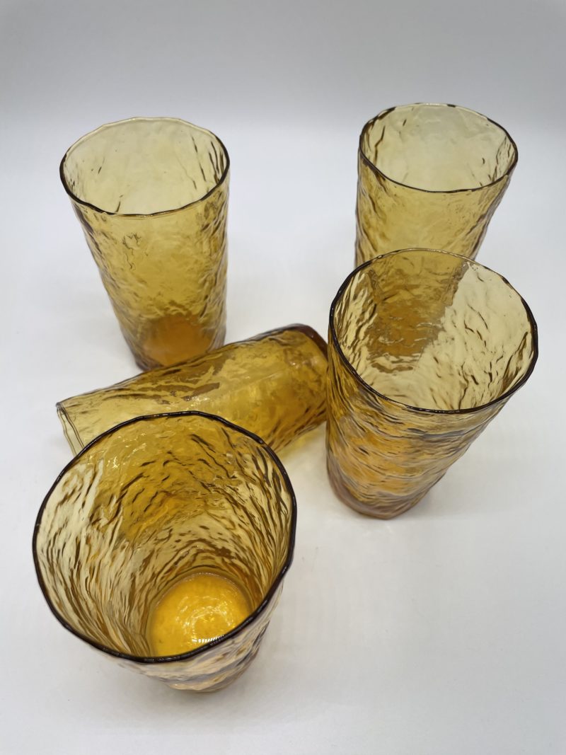 Lot de 5 verres à soda ocre – Image 4