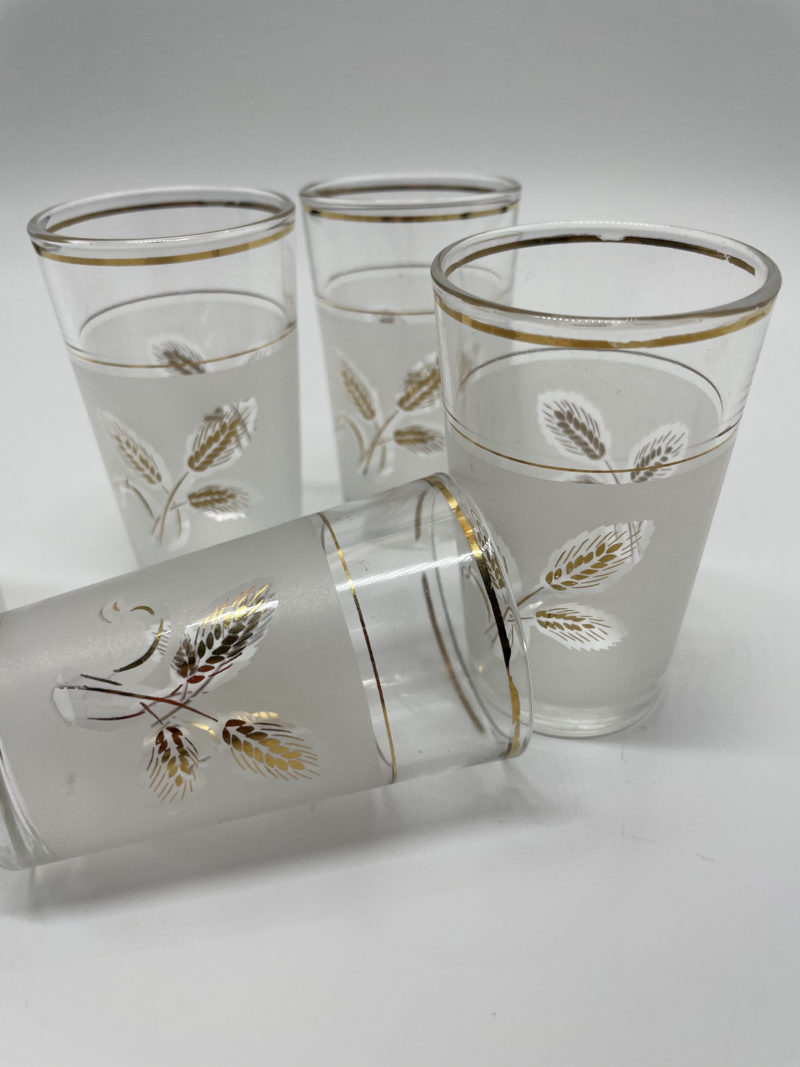 Lot de 5 verres motif épis de blé – Image 3