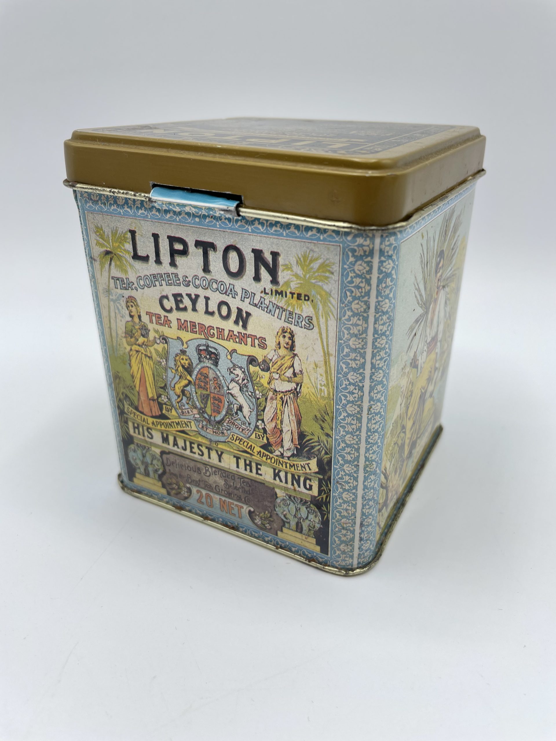 Boite à thé LIPTON vintage - Ressourcerie Histoires Sans Fin