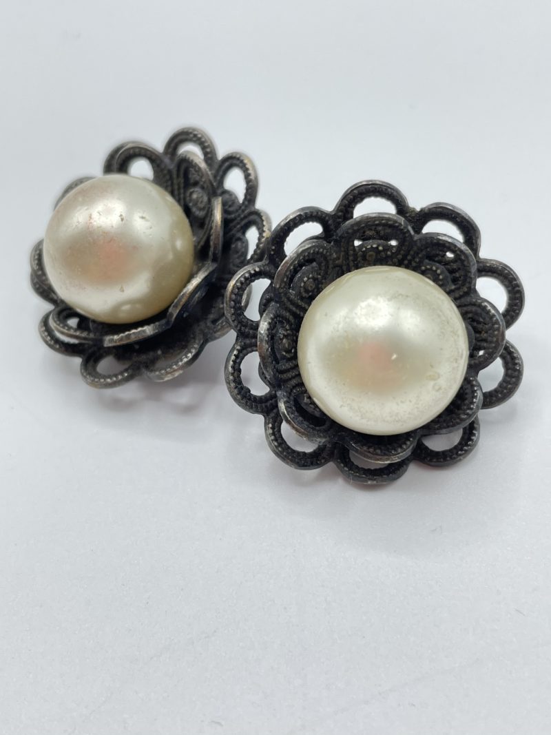 boucles oreille perle vintage