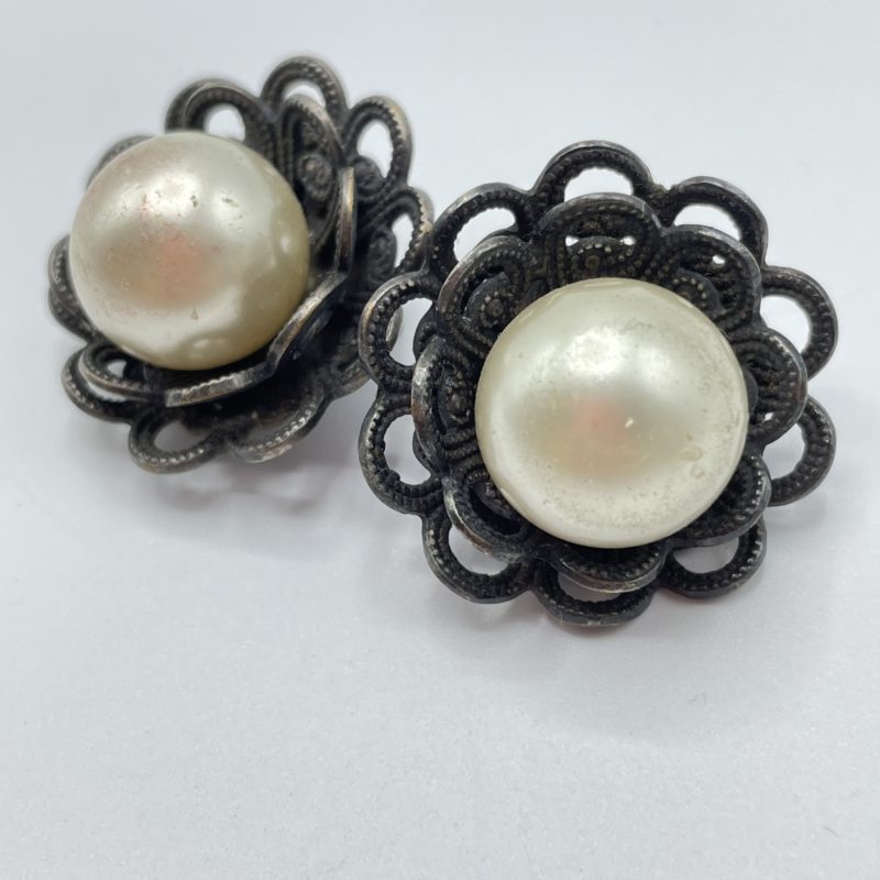 boucles oreille perle vintage