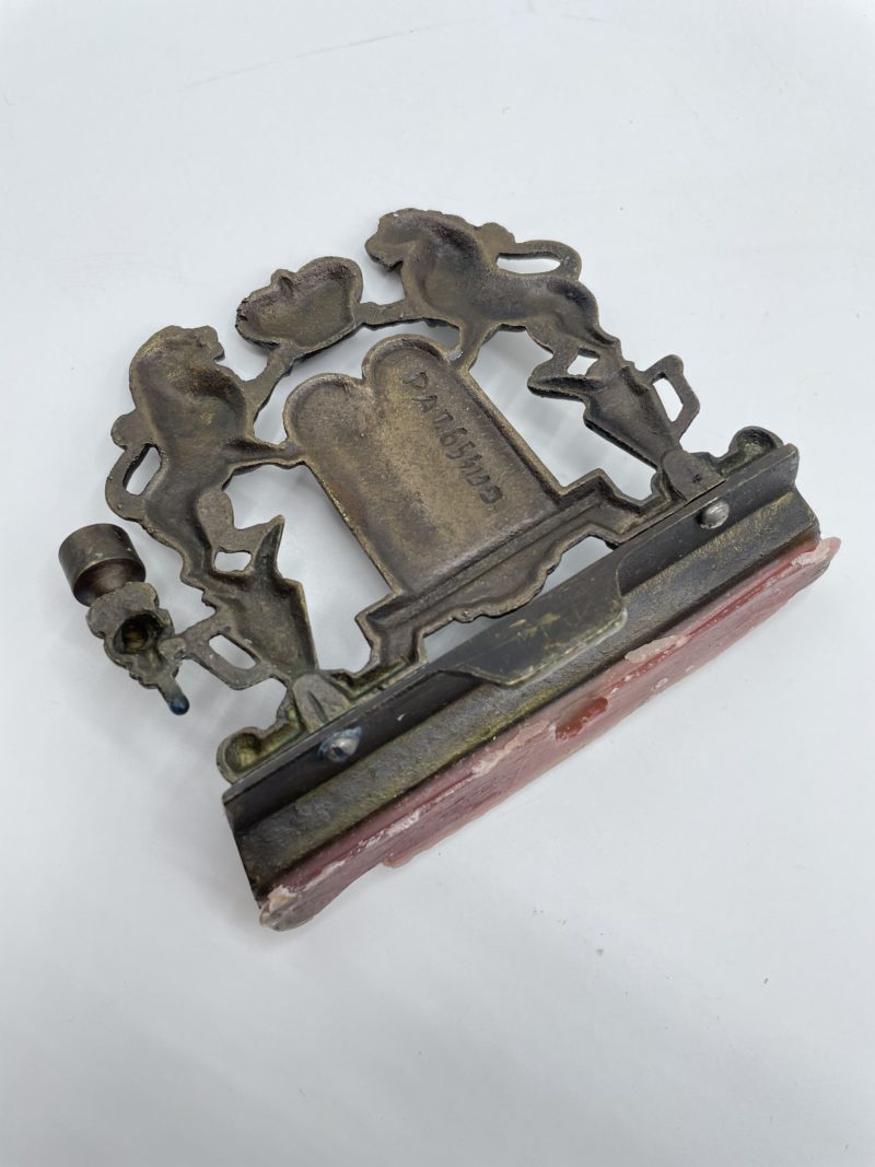 Bougeoir menorah Hanoukka en laiton – Image 2