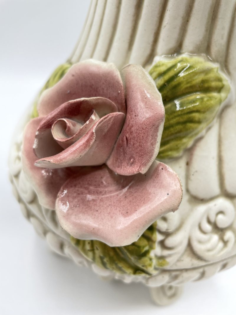 Grand vase ou pichet en céramique vintage style Capodimonte – Image 6