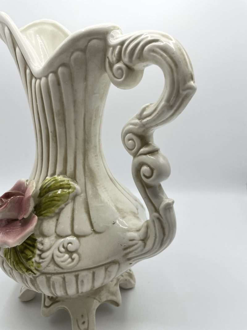 Grand vase ou pichet en céramique vintage style Capodimonte – Image 3
