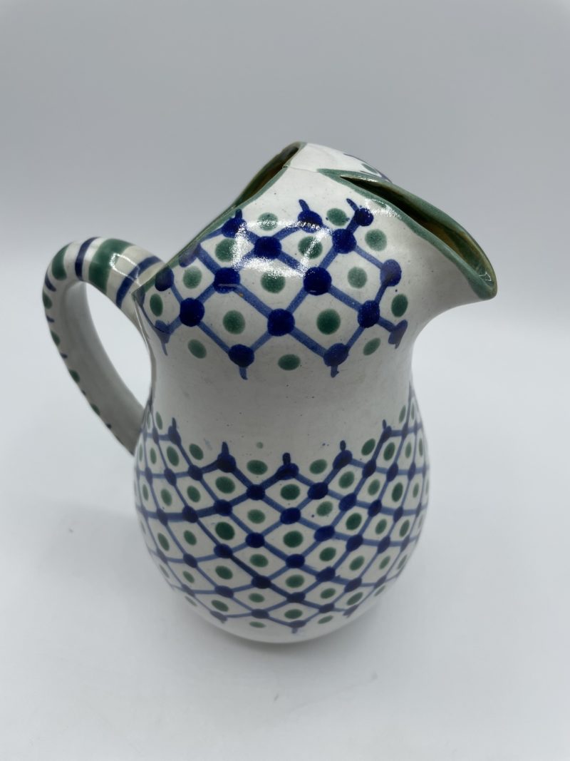 broc oriental ceramique bleu vert