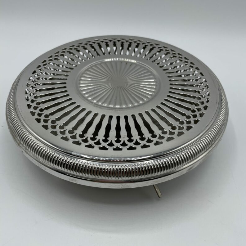 chauffe plat metal vintage