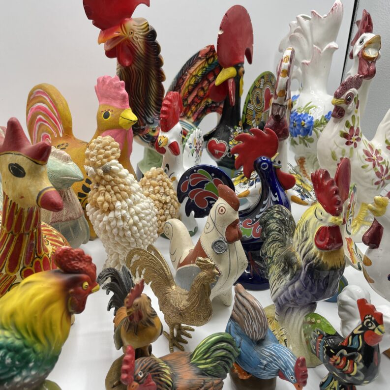 collection coq bibelot statue