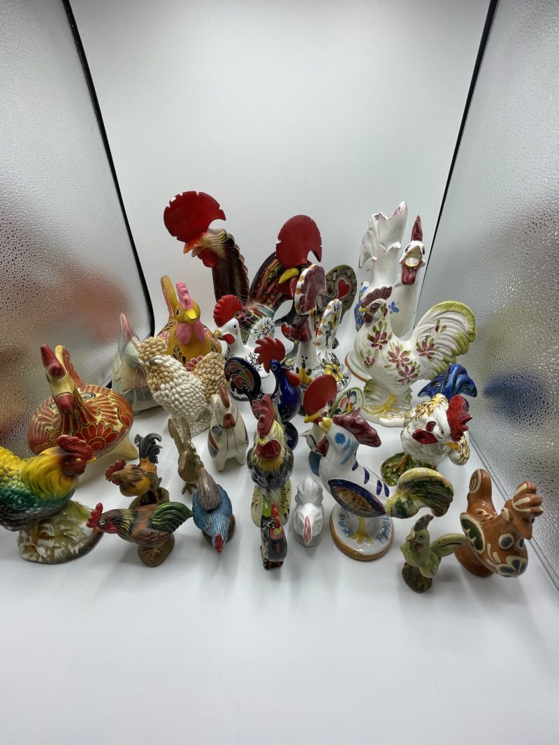 Collection coqs bibelots et vase du monde entier – Image 29
