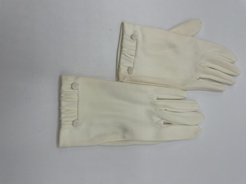 Trio paires de gants femme vintage blanc et écru – Image 8