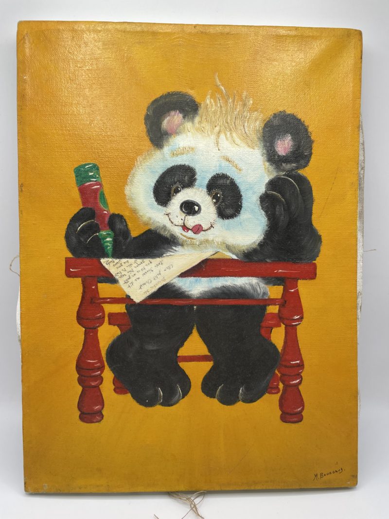 peinture enfant panda