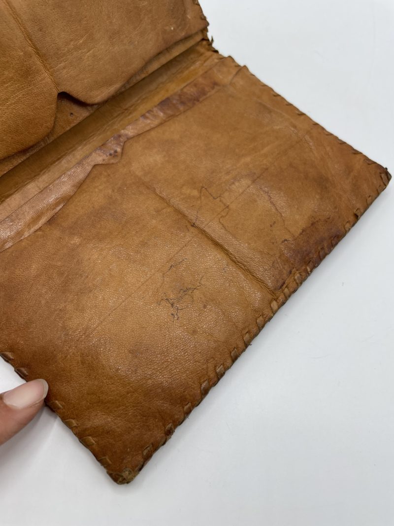 Portefeuille vintage en cuir de crocodile – Image 4