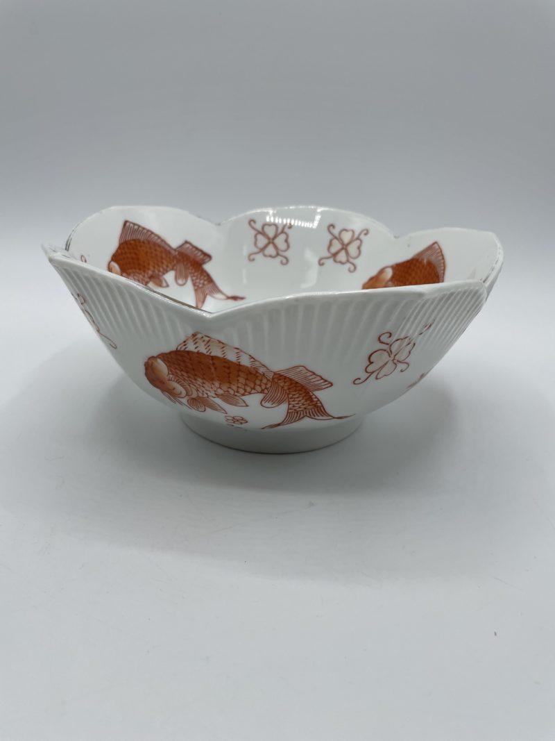 saladier porcelaine chine carpe koi