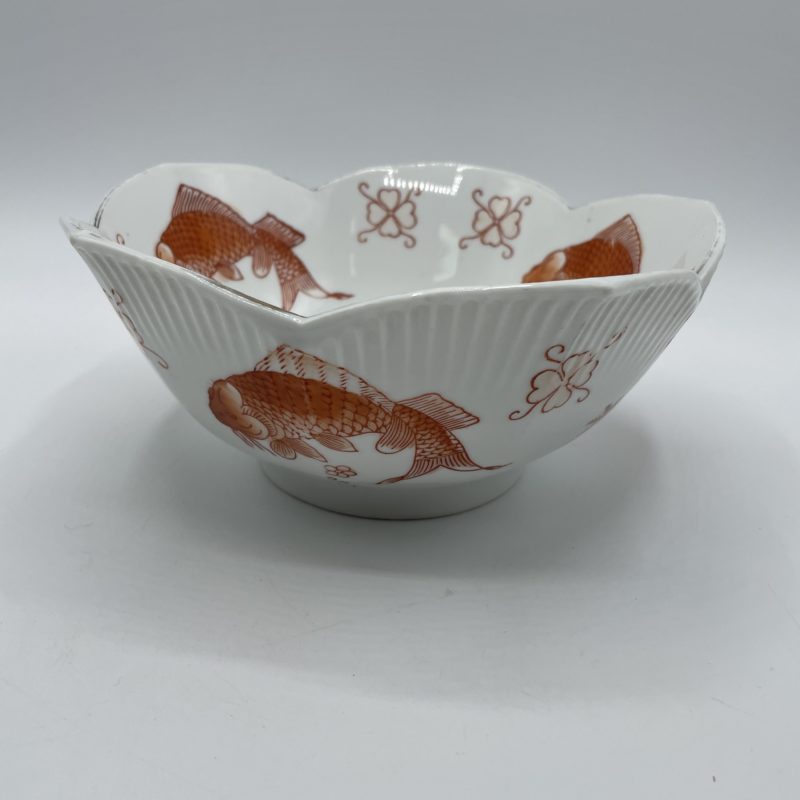 saladier porcelaine chine carpe koi