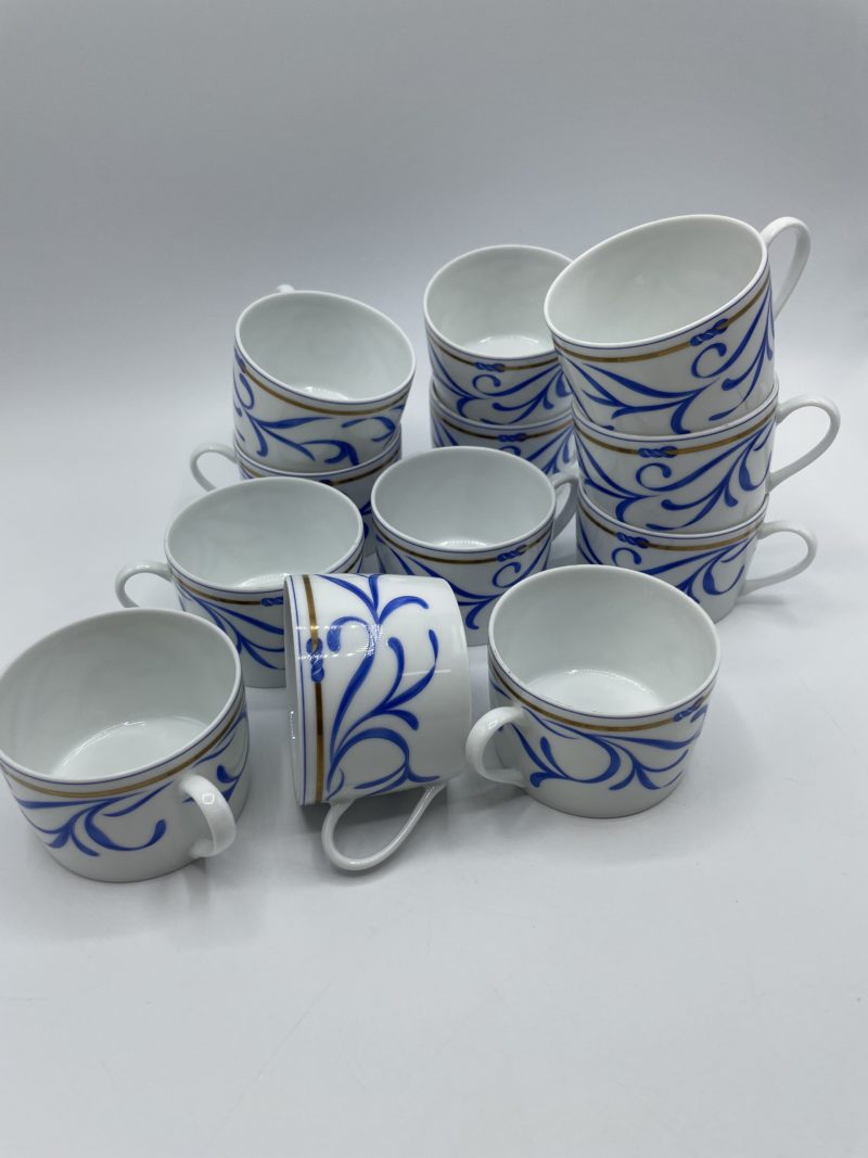 Service café et thé complet en porcelaine de Limoges Rémy Delinières 50 pièces – Image 6