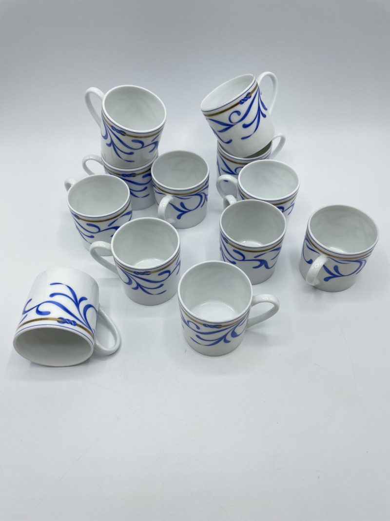 Service café et thé complet en porcelaine de Limoges Rémy Delinières 50 pièces – Image 3
