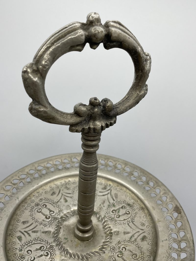 Serviteur muet en métal vintage 3 étages oriental – Image 4