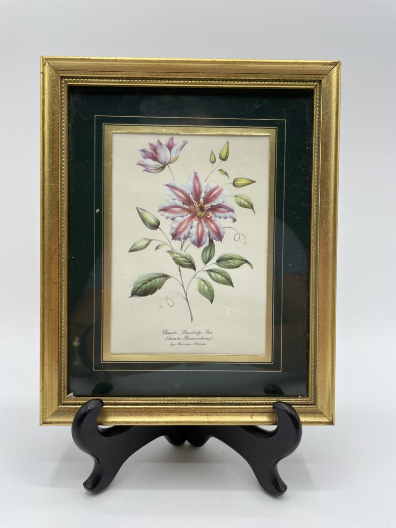 tableau peinture fleur botanique cadre