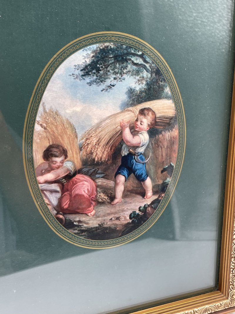 Tableau vintage et romantique récolte du blé – Image 2