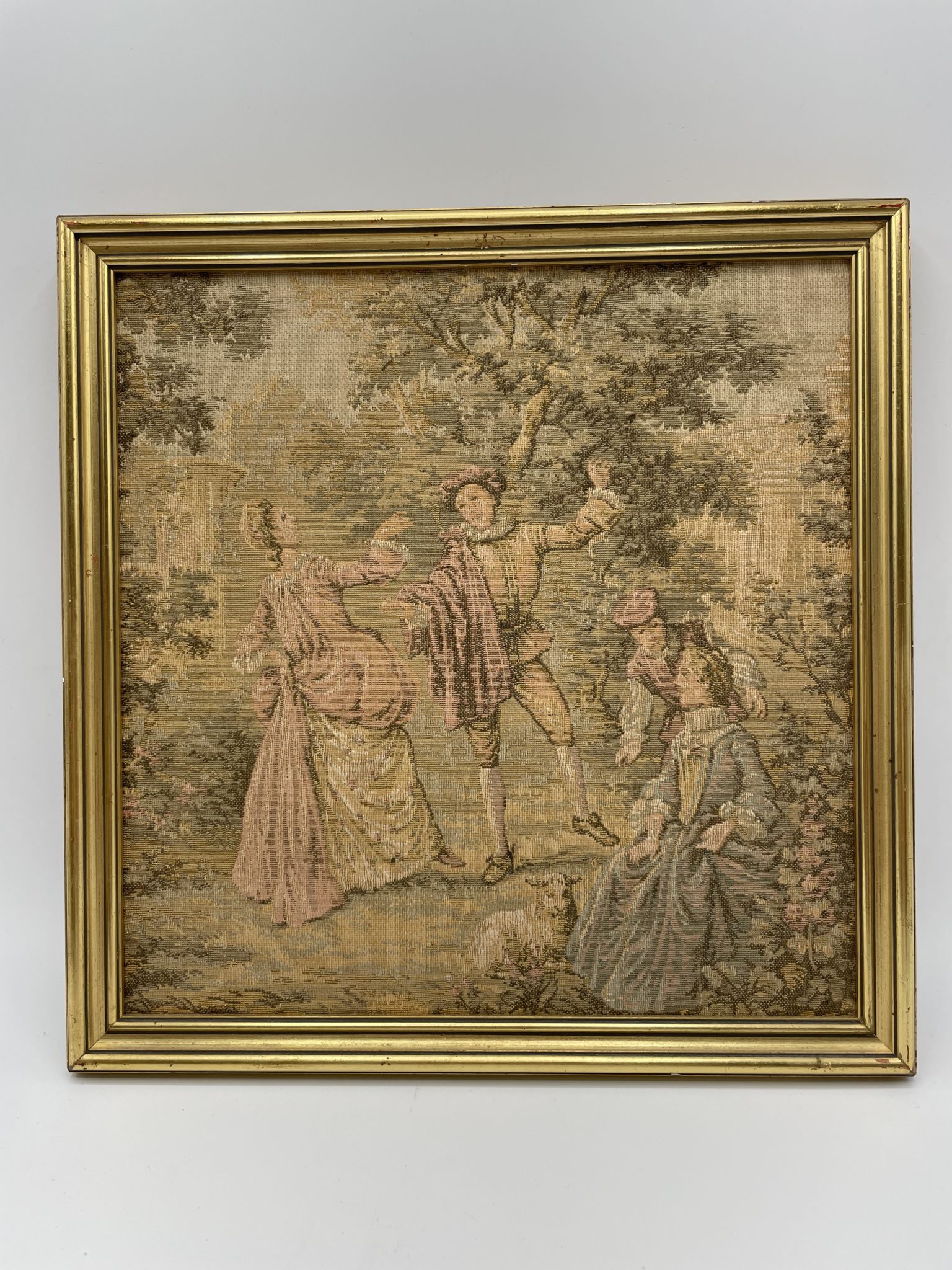 Tapisserie Murale Vintage Encadrée – Motif Oiseaux, Style Rétro Kitsch