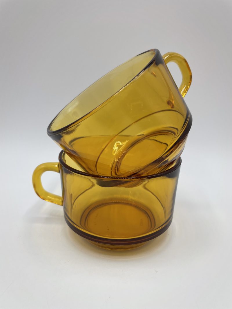 tasse vintage ocre verreco 1970