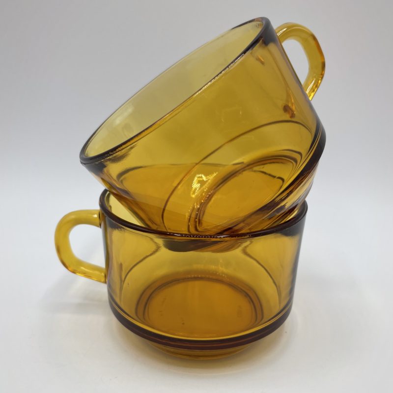 tasse vintage ocre verreco 1970