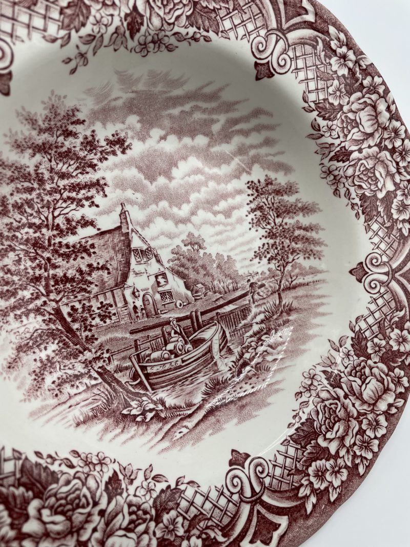 Duo assiettes vintage roses Homeland Grindley – Image 4