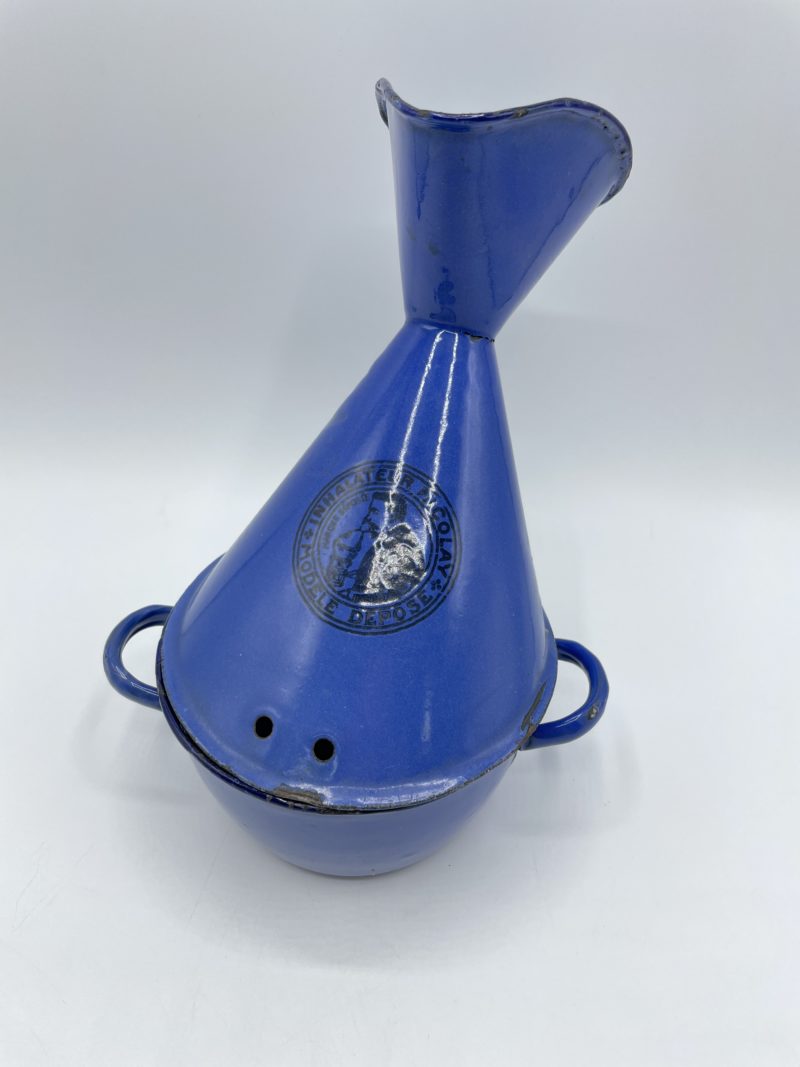 inhalateur vintage emaille bleu nicolai