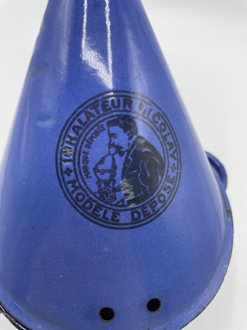 Inhalateur vintage en émail bleu NICOLAI – Image 3