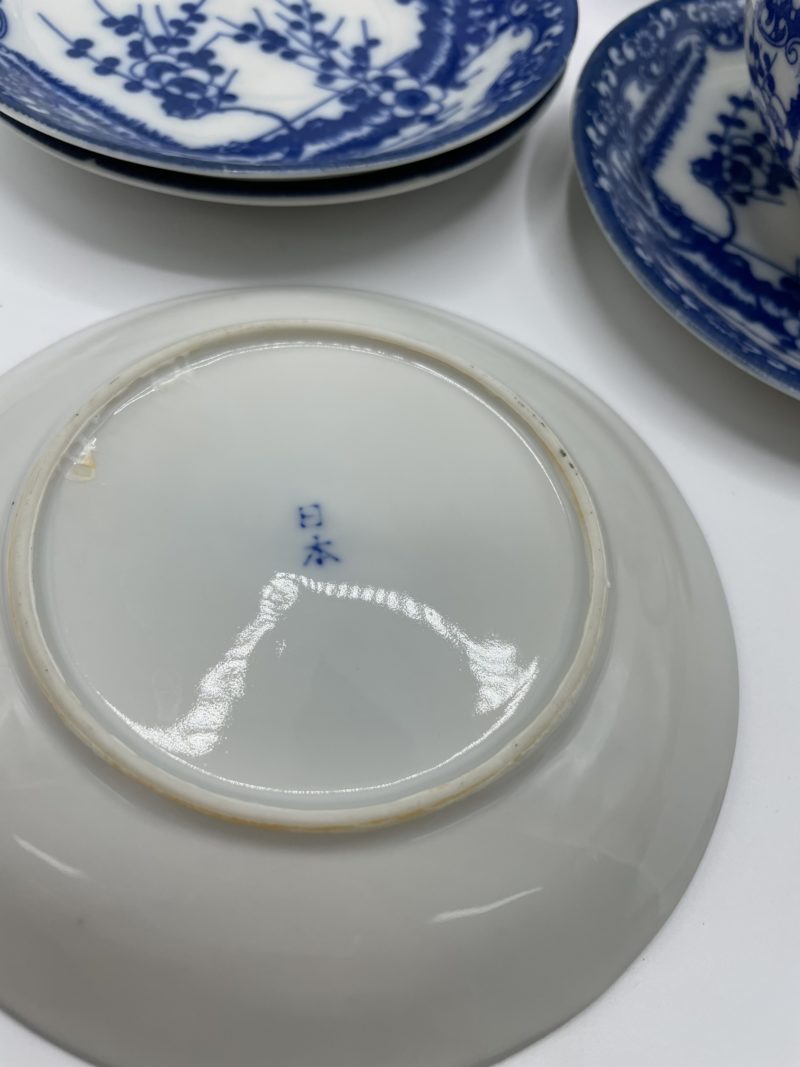 Service à thé porcelaine japonaise bleu – Image 3