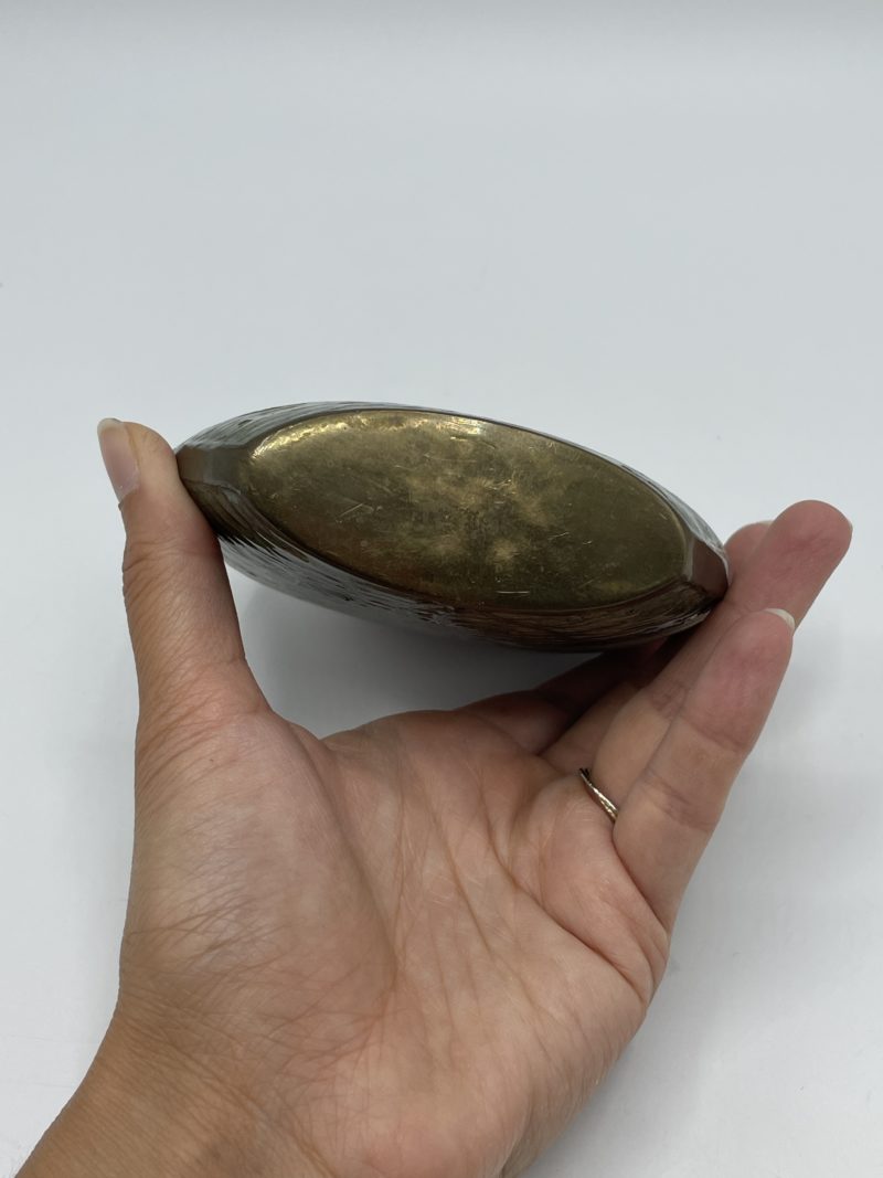 Petit vase en laiton déco émaillé vintage – Image 5