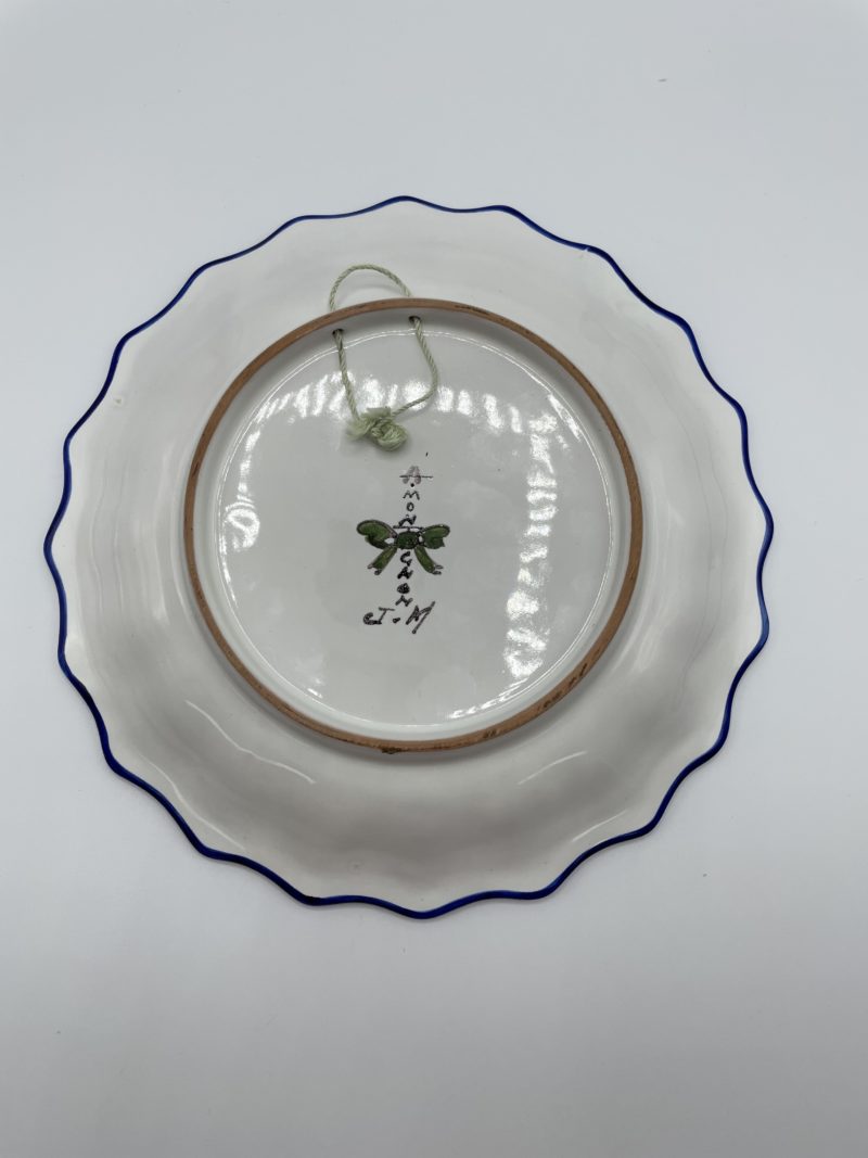 Assiette vintage bleue Nevers Montagnon – Image 2