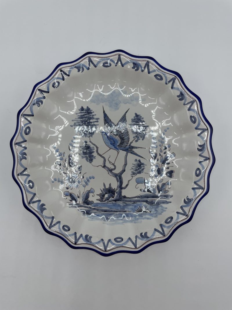 assiette bleue vintage faience montagnon