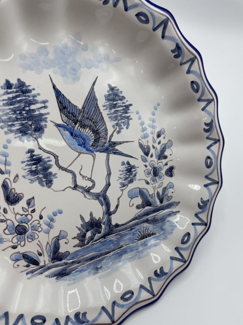 Assiette vintage bleue Nevers Montagnon – Image 3