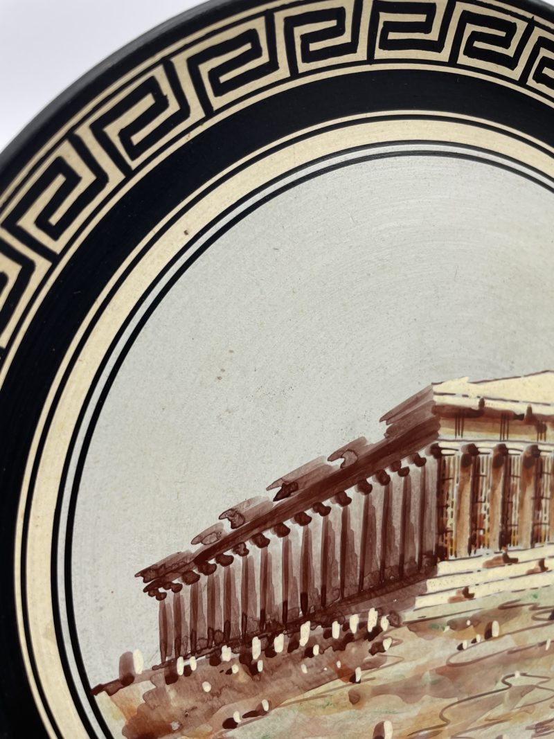 Assiette décorative terre cuite souvenir d'Athènes – Image 2