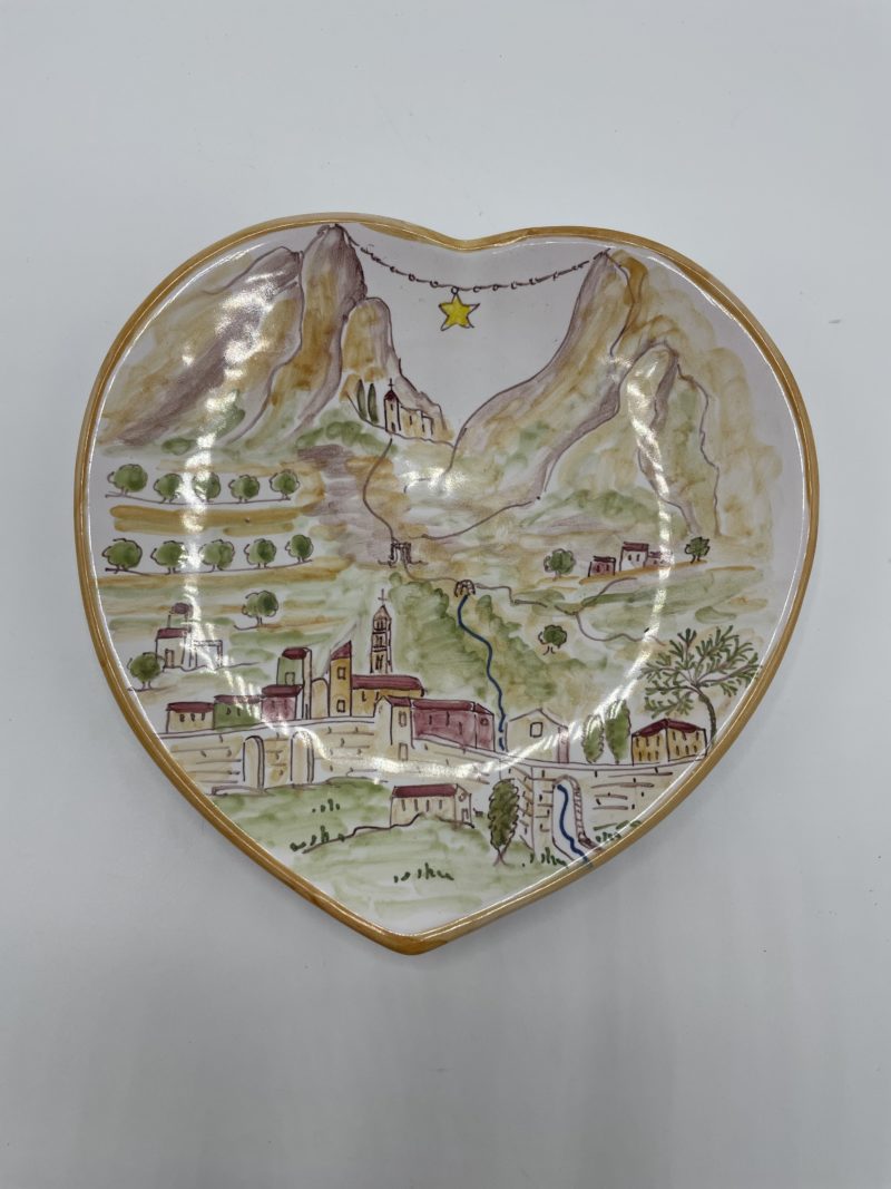 assiette faience moustiers bondil coeur