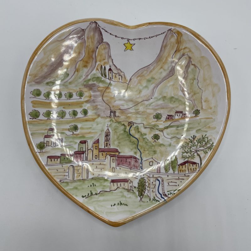 assiette faience moustiers bondil coeur