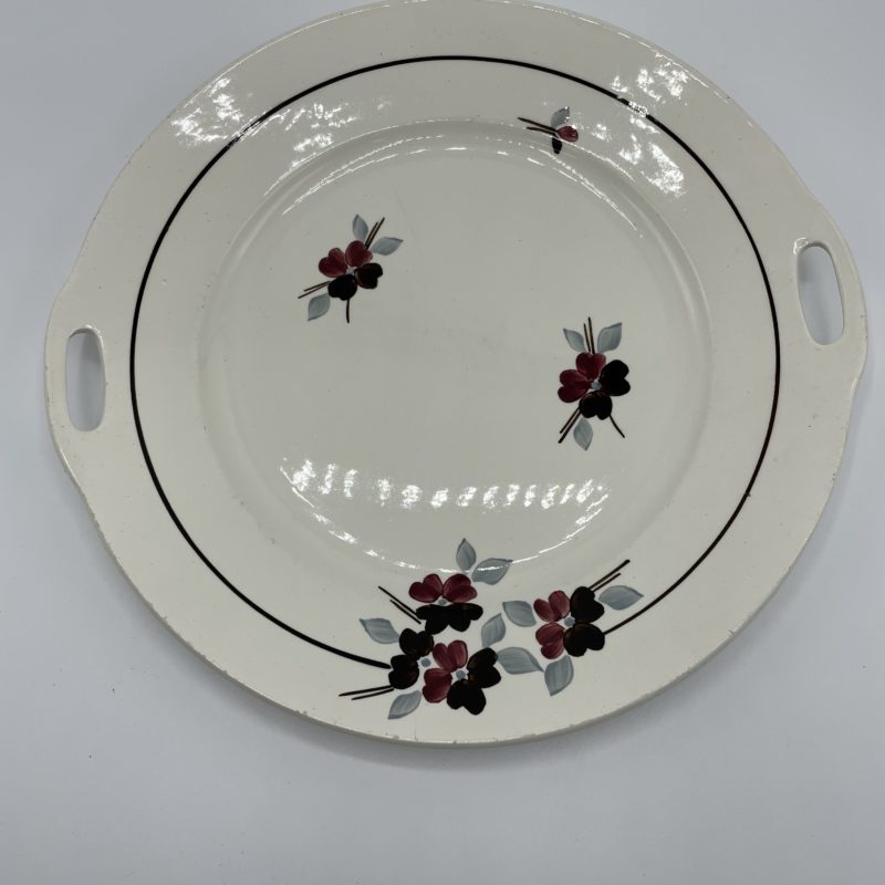 assiette plat vintage saint amand porcelaine fleur