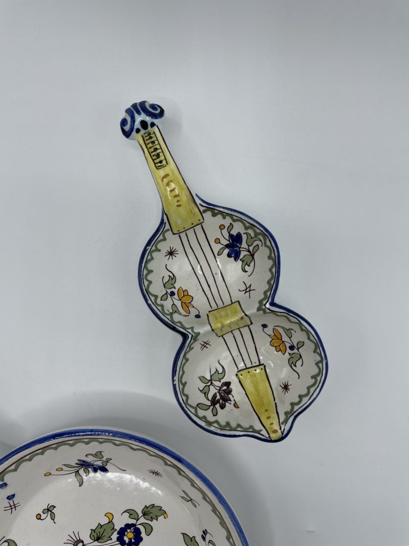 Duo bibelots poêlon guitare vide poche Moustiers – Image 2